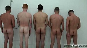 Gay Army Hazing in Showers Leading to Fucking