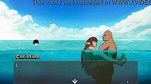 Hentai Game NTR: Friend Gets Fucked Hard On The Beach.