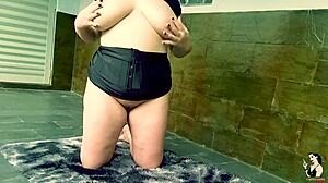 Hot BBW Lays Lopes Teases with Her Big Breasts on Live Show