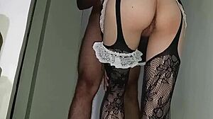 This maid slut begged me to fill her up with cum