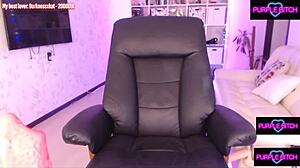 Cutest kitty-slut enjoys huge dildo in homemade solo play