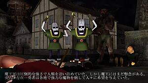 hero battles the demon king's four heavenly kings in this femdom hentai