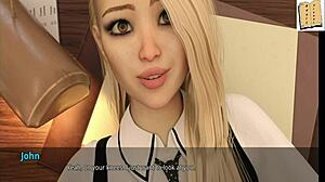 i have office fun with sexy blonde cheerleader in hentai