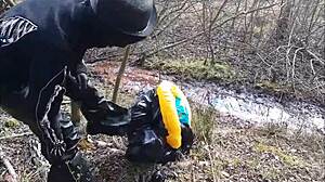 uhh latex fetish outdoor is brutal fun