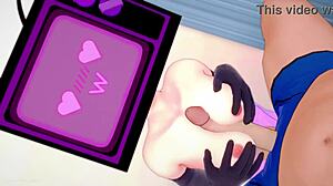 tv woman esta cachonda y quiere quitarse la toalla para follar