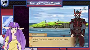 Blonde Gets Big Tits Sucked by Monster!