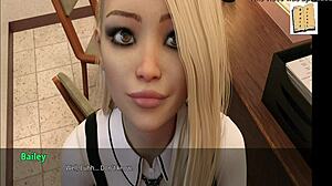 i have office fun with sexy blonde cheerleader in hentai