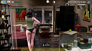 Cartoon babe in doggystyle action with hairy twist in gameplay.