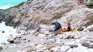 Yo, watch my dirty hobby with petite French babe fucked by the sea!