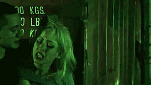 brunette teen gets rough outdoor dp, poor goldie! 😱