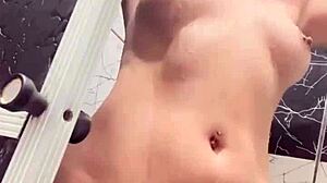 Sko Ella Showers Off Tits Pussy Boobs Tattoo