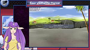 Blonde Gets Big Tits Sucked by Monster!