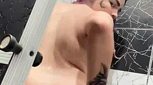 Sko Ella Showers Off Tits Pussy Boobs Tattoo