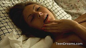 anjelica explores her pussy with a vibrator toy