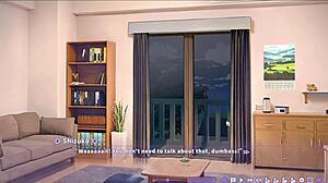 I have lovey dovey uncensored hentai with my female boss shizuko in missionary position