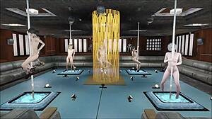 Sexy Multi Pole Dance In Fallout 4 💃