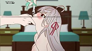 alya sucking sperm from speed condom in russian hentai parody 😊