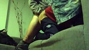 gay blowjob and hard fucking on the sofa