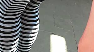 i feel this outdoor milf pissing naked with her curvy tits and crazy fetish lover