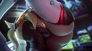 d va, mercy, n widowmaker in hot lesbian action, oops!