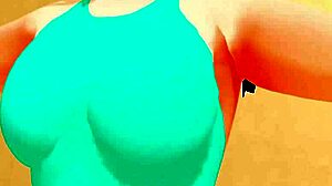 カービーなアニメ少女Kyoがぷるぷるダンス、日本アニメスタイル