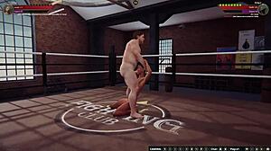 ethan battles meigui in naked 3d wrestling with wild face sitting
