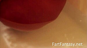 Amber Star Creates Those Stinky Fart Bubbles While Bathing