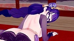 Raiden Shogun's uncensored 3D hentai encounter in Genshin Impact POV