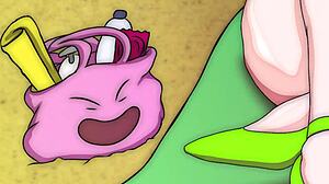 Chichis enjoys a fun beach fling with monsters in anime style!