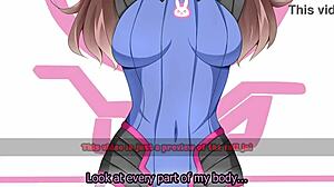 i edge in d.va's overwatch game, submissive to femdom with multiple endings