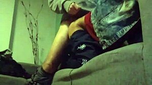 gay blowjob and hard fucking on the sofa