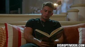 spying on gay sex with stepbrother's athletic boyfriend in bareback fucking