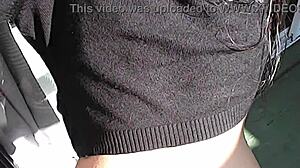 i feel this outdoor milf pissing naked with her curvy tits and crazy fetish lover