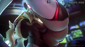 d va, mercy, n widowmaker in hot lesbian action, oops!