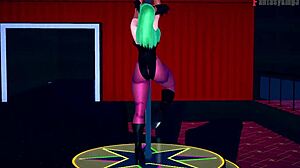 Watch Morrigan's table dance in sheer outfit!