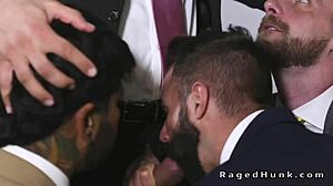 Gay Foursome in Suits Bangs Hard at Real Estate. Anal Action Heats Up!