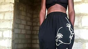 Crazy Bitch Strips Down to G-String in Wild Tease