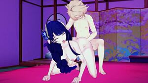 I can't believe how horny shogun raiden looks with her big tits and ass in this uncensored genshin impact hentai