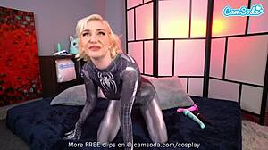 camsoda blonde teen cosplay masturbates as spider girl on cam