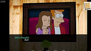 In my new family, the teen girl shows her big tits