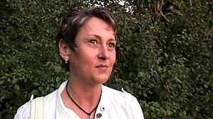 In Gina casting, Tina and Jürgen engage in intense doggystyle, blowjob, fingering, and cumshot during threesome interview