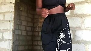 Crazy Bitch Strips Down to G-String in Wild Tease