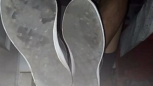 Gay Cumshot On Blue Sweaty Socks And Barefeet