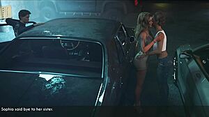 Blonde MILF wife and stepmother SAM flaunts BIG ASS in missing scene