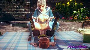 Elsa And Anna Fucked In Frozen Hentai Threesome