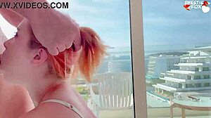 Wow, that redhead girlfriend getting rough doggystyle after blowjob is intense! 😏