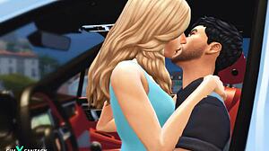 mia hayes drives her porshe in this 3d cartoon anime adventure