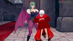 morrigan sends us to a 3d fantasy world for fucking in sheer see-through outfits