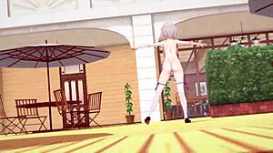 Azur lane characters feel intense pleasure.