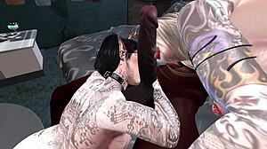 Black Man in Second Life Bangs Two White Women in 3some